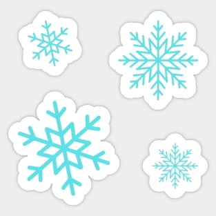 Four Snowflakes Sticker